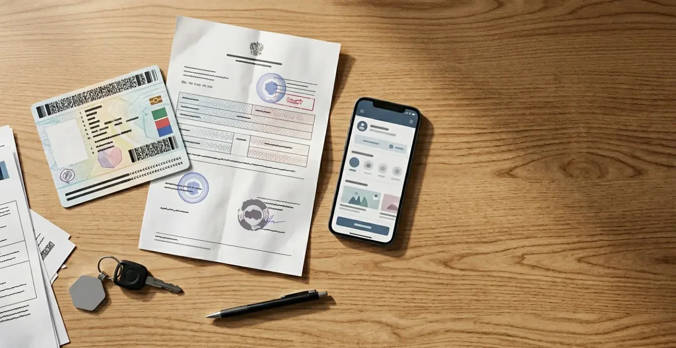 Vérification des documents administratifs d'un scooter lors d'une transaction