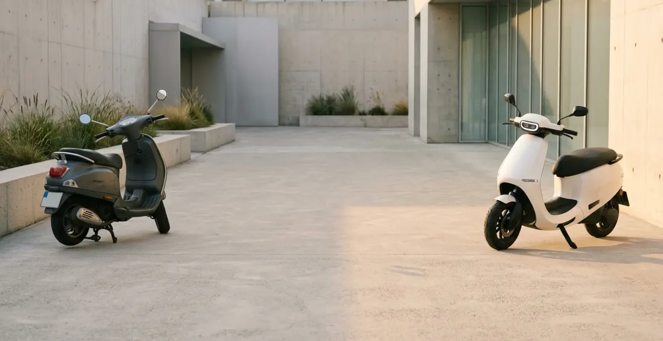 Comparaison entre scooter neuf et occasion avec analyse de budget et décision d'achat