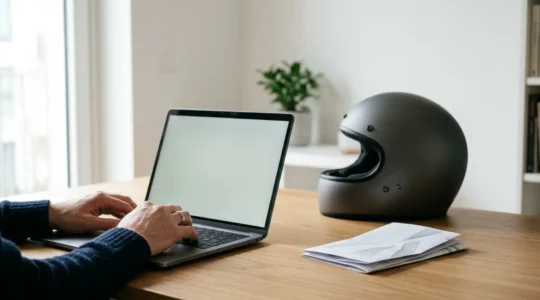 Démarche administrative en ligne pour la déclaration de cession d'un scooter avec documents officiels