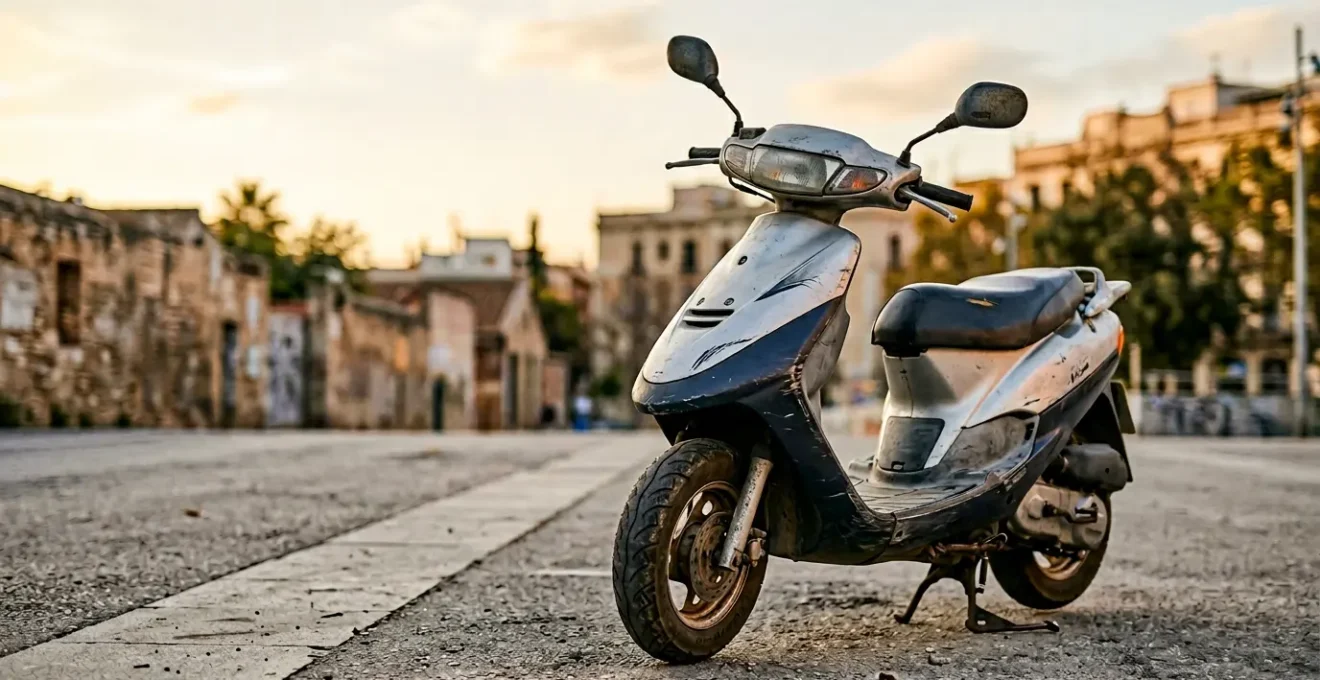 Inspection minutieuse d'un scooter d'occasion avant achat